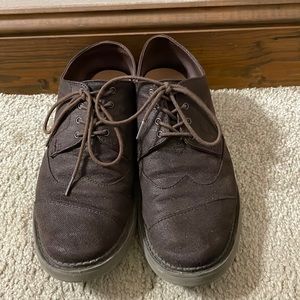 Toms Brown Corduroy Oxfords Sz. 10.5